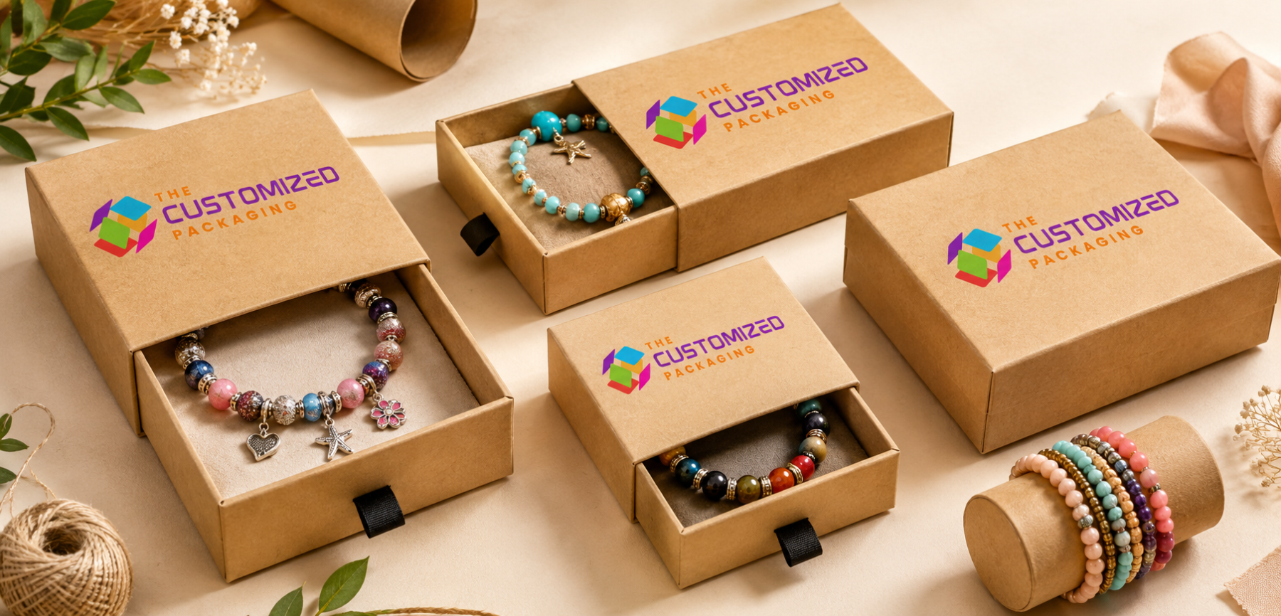 Kraft Drawer Boxes for Bangles and Cuffs